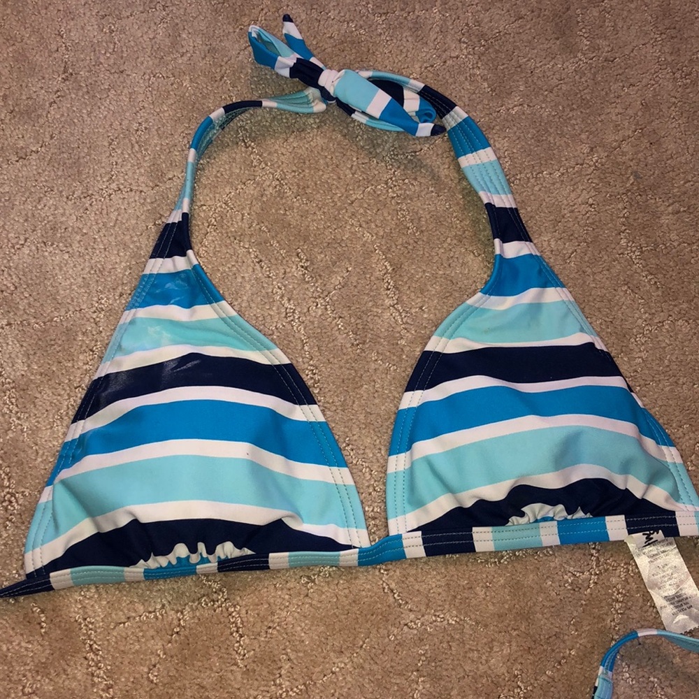 Striped bikini top